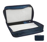 Ipetboom Étui de Rangement CD Voiture 128 Disques Bleu Foncé, Boîtier Portable Compact pour Stockage CD DVD, Organiseur Léger et Robuste pour Collection Média, Protection Optimale et Gain