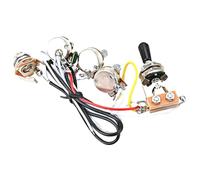 Ipetboom Faisceau de Potentiomètres Précâblé en Métal pour Guitare Électrique Ensemble 1X A500K 2X B500K avec Prise Standard Accessoire de Câblage pour Pièces Détachées Guitare