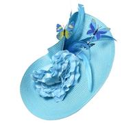 Ipetboom Fascinateur Femme Coiffe Élégante Style Chapeau Paille Simulé Confortable à Porter Ne Se Décolore Pas pour Goûter ou Banquet