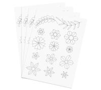 Ipetboom Feuille de Positionnement Quilling en Bois Beige, 4pcs, Outil Polyvalent et Design Créatif pour Travaux Manuels de Papier