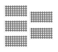 Ipetboom Feuilles de Points de Référence Réfléchissants Noirs Lot de 5 Film Pet Flexible et Résistant la Déchirure, pour Marquage et Suivi en Numérisation 3D pour Scanner 3D