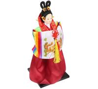 Ipetboom Figurine Poupée Hanbok Coréenne Artisanale 30 CM Décoration Intérieure Traditionnelle Coréenne Poupée en Robe Hanbok Colorée pour Salon Bureau et Restaurant
