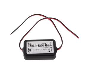 Ipetboom Filtre à Condensateur et Relais D’Alimentation Stable pour Caméra de Recul de Voiture, Redresseur Compact, Connecteur Électrique Anti-parasites, Compatible Systèmes de Navigation