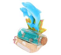 Ipetboom Flacon de avec Figurine Décor Marin pour Bureau Salon Aquarium Sculpture Animalière avec Sable et Coquillage pour Décoration Côtière