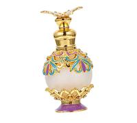 Ipetboom Flacon de Parfum Vintage 15Ml Bouteille en Verre Portable Design Élégant pour Femmes Parfum de Voyage Flacon Rechargeable