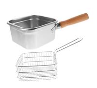 Ipetboom Friteuse portable friteuse pour marmite frite friture Pot de frite Panier à frire pour pot Acier inoxydable