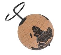 Ipetboom Globe Liège Naturel avec Support Carte Du Monde Décorative pour Bureau et Maison Outil Apprentissage Géographique Écologique Cadeau pour Couples et Familles