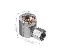 Ipetboom Graisseur à Tête Bouton en Alliage de Zinc et Fer Raccord de Buse de Graissage Métallique Coupleur de Lubrification Robuste Connexion Sécurisée pour Huile Hydraulique