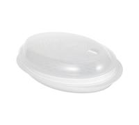 Ipetboom Grand Plat Vapeur pour Poisson avec Couvercle Ventilé Capacité pour Micro-ondes et Réfrigérateur avec Barrière Anti-fuite pour Cuisson de Dim Sum et Plats Vapeur
