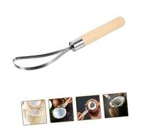 Ipetboom Grattoir à Noix de Acier Inoxydable Outil pour Retirer la Chair Râpe Multifonction pour Cuisine Poignée Antidérapante Ergonomique Nettoyage Facile