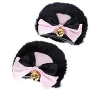 Ipetboom Grelots Ours Oreilles à Clip Accessoires Cheveux Anime Serre-tête Kawaii Cheveux Filles Pinces Cosplay Halloween