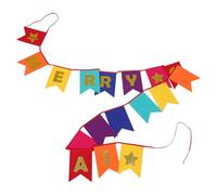 Ipetboom Guirlande de Fanions en Tissu Non Tissé Coloré à Queue d'Hirondelle Bannière Murale de Noël « Joyeux Noël » Décoration Festive Intérieure et Extérieure pour Porte Fête d'Hiver