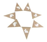 Ipetboom Guirlande de Fanions Jute Lapin de Pâques Bannière Suspendue Décorative pour Fête de Printemps Décoration Suspendue Rustique pour Intérieur et Extérieur Bannière Décorative