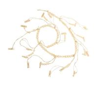 Ipetboom Guirlande Murale avec Pinces Porte Photos Décoratif pour Chambre et Salon Suspension Photo avec Perles Naturel Présentoir Artistique