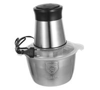 Ipetboom Hachoir Électrique Multifonction Acier Inoxydable Moulin à Ail et Viande Double Vitesse Robot de Cuisine Compact pour Viande Légumes Ail et Oignons Usage Domestique