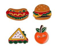 Ipetboom Hamburger Hot-Dog Sandwich et Frites - Badges Amusants Miniatures pour Vêtements Paquet et Chapeaux - Accessoires pour Usage Quotidien et Fêtes