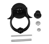 Ipetboom Heurtoir de Porte Européen Anneau Mat Noir Outil Robuste pour Porte Entrée Installation Sécurisée avec Clair et Design Simple