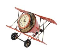 Ipetboom Horloge d'avion Rétro en Métal pour Bureau Décoration Vintage Horloge De Table Silencieuse pour Chambre Et Bureau 1 Pièce