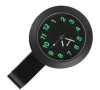 Ipetboom Horloge de Guidon Étanche en Alliage D’Aluminium Noire pour Moto Vélo et Véhicule Électrique Éclairage Nocturne Format Compact Adaptée au Montage sur -Cylindre Frein