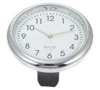 Ipetboom Horloge de Voiture Adhésive en Acier et Verre Horloge Numérique Lumineuse Blanche Cadran Précis pour Tableau de Bord pour Véhicule et Bureau Lecture Facile de Nuit