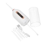 Ipetboom Hydropulseur Portable Mini Rechargeable sans pour Soins Dentaires Hydropulseur Étanche Compact Voyage et Maison Nettoyeur à Jet Ajustable Flosser Oral Léger pour Hygiène Buccale