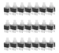 Ipetboom Interrupteur à Bouton-poussoir 6 Broches Installation Facile par Insertion 30 Pièces Auto-verrouillant en Plastique pour Contrôle Industriel et Projets Électroniques