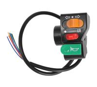 Ipetboom Interrupteur de Phares de Moto Commodo de Clignotants Moto Plastique 3 Fonctions Guidon 7/8 22mm Câble 40cm pour Installation Simple