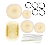 Ipetboom Japanese Hair Bun Maker Kit For Women Donut Shaper With Pins Elastic Ties Tool For Wedding And Daily Hairstyles