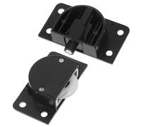 Ipetboom Jeu de 1 Roulette Noire en Plastique pour Porte Coulissante de Placard Roue de Support 338 Poulie Stable et Silencieuse Accessoire Quincaillerie pour Portes Coulissantes Usage