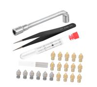 Ipetboom Kit Daccessoires pour Imprimante avec Buses Laiton Aiguilles Flexibles de Nettoyage et Clé de Rangement Outil de Maintenance pour Buses Couleur Aléatoire Couleur Aléatoire