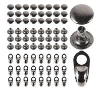 Ipetboom Kit de 20 Paires de Boucles d'Alpinisme en Alliage pour Chaussures de Randonnée Boucles de Bottes Haute Résistance Anti-Desserrage Fermetures Métalliques pour Lacets Adapté aux