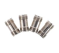 Ipetboom Kit de 4 Connecteurs Coaxiaux UHF Pl259 So239 Sl16 Adaptateur Douille Petit pour Récepteur Radio Coupleur Coaxial Compatible Antenne TV et Radio Amateur Installation sans