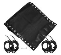 Ipetboom Kit de Cannage de Chaise Longue Tissu Technique Noir Respirant Résistant avec Cordes Spéciales pour Chaises Pliantes Extérieur Terrasse Réparation Fauteuil Pliant Jardin