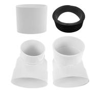 Ipetboom Kit de Déport de Wc en PVC Épais, Connecteur de Drainage 110 MM Plat, Bride Décalée pour Remplacement ou Rénovation de Toilettes, Étanchéité Renforcée, Installation Flexible pour