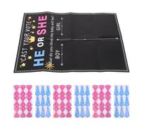 Ipetboom Kit de Fête de Révélation du Bébé Affiches, Autocollants de Vote Nœud, Accessoires pour Photomaton, pour Fête Prénatale et Réunion Familiale, Décorations Interactives et Thème