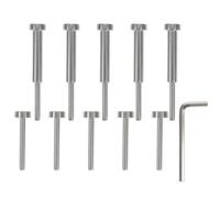 Ipetboom Kit de Garde-corps à Câbles de Terrasse 5 Paires 1/8 Tendeur à Sertir en Acier Inoxydable T316 Compatible Poteaux Métalliques 2 X2 et 4 X4 pour Rampe D'escalier Extérieure Robuste