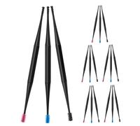 Ipetboom Kit de Nettoyage D’oreilles en Silicone Souple Double Face, 18 Pièces Spirale Réutilisable Bleu, Rose et Noir, Extraction Sûre du Cérumen pour Garçon et Filles, Adultes