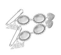 Ipetboom Kit DIY 2 Pièces Bases de Broches Photo en Alliage et Verre Supports Cabochons pour Fabrication Bijoux Accessoires Personnalisés pour Broches Décoratives Création Bijou Femme