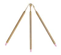 Ipetboom Kit Manucure Ongles Complet 3 Pièces Repousse-cuticules Double Embout Métal Doré avec 6 Pierres à Polir, Étui Pvc, Outil pour Soin Cuticules Mains Usage Professionnel et Domicile