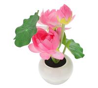 Ipetboom Lampe de Bureau Décorative à 3 Têtes de Lotus LED Petite Lampe de Bureau Artificielle Lumière Douce pour Décoration Intérieure de Maison