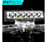 Ipetboom Lampe de Travail LED 18W 6 Pouces Étanche Ip67 Projecteur LED Tout Usage pour Voiture 12-24V Phare Puissant pour SUV Camion et 4X4 Éclairage Stable en Conditions de Faible