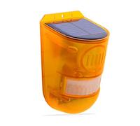 Ipetboom Lampe Solaire Avertissement Multifonctionnelle Étanche avec Capteur Alarme Intrusion pour Extérieur Jardin Ferme Chantier