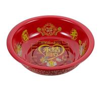 Ipetboom Lavabo Traditionnel Chinois en Métal Rouge, Bassin Vintage 36 Cm, Bol Mélangeur D'arômes pour Mariage, Bassine Multifonction pour Fruits et Légumes, Décor Mariage, Lot de 60