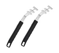 Ipetboom Lève-grilles INOX 2 Pièces pour Barbecue Extérieur - Outil De Levage Sécurisé Compatible Fours Et Friteuses à Air - Pince Antibrûlure Multifonction pour Cuisson en Plein Air