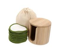 Ipetboom Lingette Démaquillante Réutilisable Tampon Démaquillant Outils De Démaquillage Lingette De Maquillage Étui De Rangement