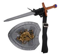 Ipetboom Longue Fourreau D’ Ceinture de Type Médiéval Bouclier Dragon Solide Costume Pirate Viking pour Soirées à Thème et Halloween