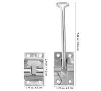 Ipetboom Loquet de Porte de Remorque en Fer 2 Pièces 15 CM Verrou de Porte Cargo pour Camping-Car et Caravane Dispositif de Retenue Sécurisé pour Hayon Arrière Usage Extérieur et