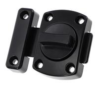 Ipetboom Loquet de Porte en Alliage de Zinc Noir Pêne Rotatif Renforcé Petit Modèle Épais Verrou à Coulisse pour Portes Coulissantes Portails et Fenêtres Système de Sécurité Fiable