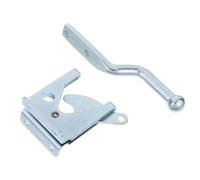 Ipetboom Loquet pour Portail et Clôture Extérieure en Acier Galvanisé Argenté Câble de Traction Verrou à Ressort Résistant aux Intempéries Serrure de Porte de Grange Robuste pour Usage