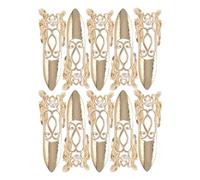 Ipetboom Lot de 10 Bagues Griffes Dorées Ajustables Protège-doigts Cosplay Style Chinois Vintage pour Ongles Longs Accessoires Nail Art Costumes Danse et Spectacles